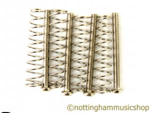 4 HUMBUCKER PICKUP SCREWS AND SPRINGS CHROME